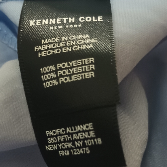 Slvls Kenneth Cole NY Textured Woven Chiffon Overlay Cami Blouse SkyBlue - Picture 7 of 15